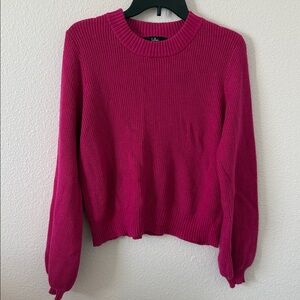 Lulu's Fuchsia Knit Sweater Size Medium